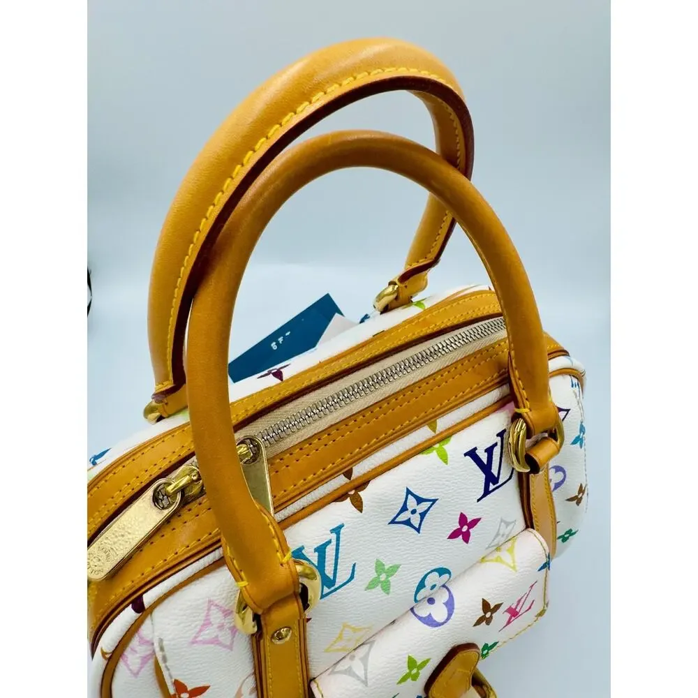 Louis Vuitton Multicolore Priscilla Bag Takashi Murakami White Monogram Handbag